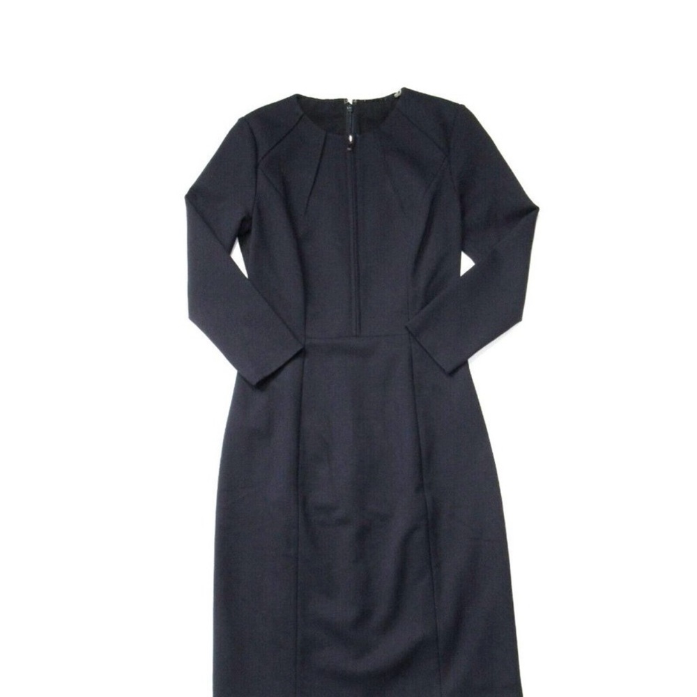Elie Tahari Navy Long Sleeve Dress